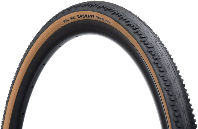 Teravail Updraft Tire - 700 x 45 Tubeless Folding Tan Durable Fast Compound