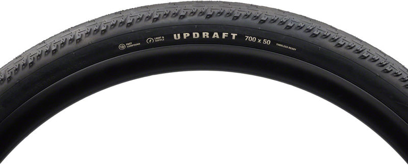 Teravail Updraft Tire - 700 x 50 Tubeless Folding BLK Durable Fast Compound