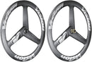 Vision Metron 3-Spoke Wheelset Tubeless 700c 3-Spoke Aero Design Disc Brake Center Lock Rotor Mount – BLK