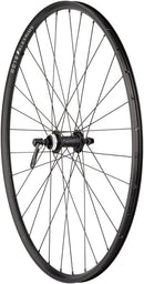 Quality Wheels Value Double Wall Series Rim+Disc Front Wheel - 700 QR x 100mm Center-Lock BLK Clincher 32H