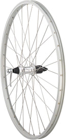 Quality Wheels Value Single Wall Series Rear Wheel - 26" QR x 135mm Rim Brake HG 10 Silver Clincher 36H
