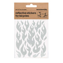 Bookman Visibility Reflective Stickers Flames White
