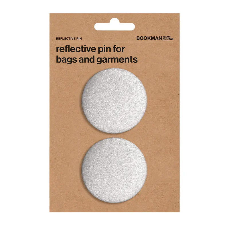 Bookman Visibility Reflective Pins Silver Pair