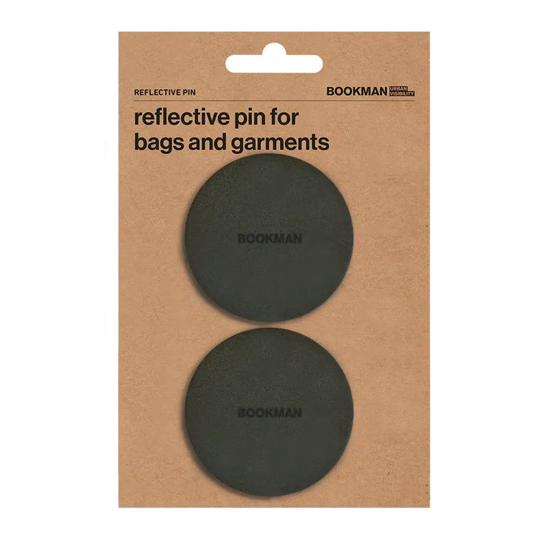Bookman Visibility Reflective Pins Black Pair