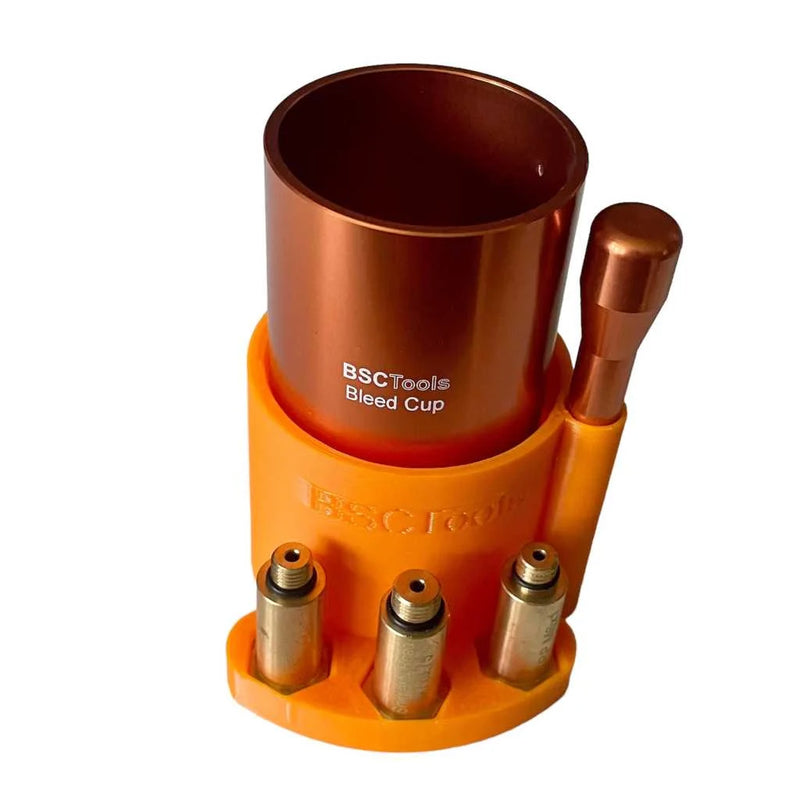 BSC Tools Brake Bleed Cup Set (Cup Plunger Stand 3xAdapters)