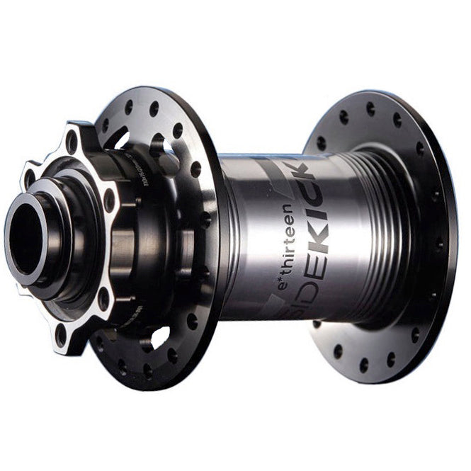e*thirteen Sidekick Front Hub - 15/20 x 110mm 6-Bolt Disc BLK/Sterling Silver 28H
