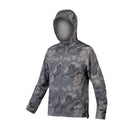 Endura Hummvee Windproof  Hooded Shell Jacket L  Gray Camo