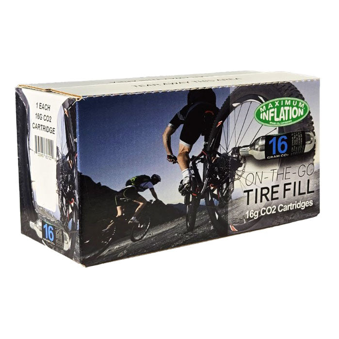 Maximum Inflation CO2 Cartridges 3/8" threaded 16g - 50 Pack