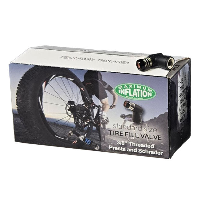 Maximum Inflation 3/8" threaded Inflation Valve-Box 40 Black