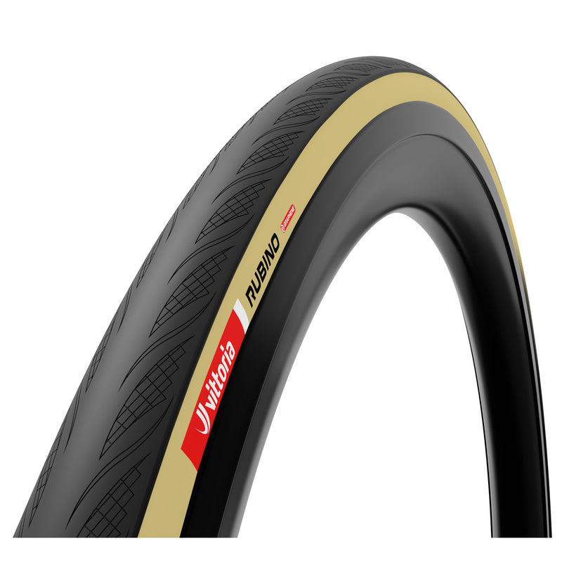 Vittoria Rubino V Tire - 700 x 28 Tubeless Folding BLK/Tan 1C Graphene + Silica G2.0