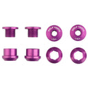 Wolf Tooth 1x Chainring Bolt Set - 6mm Dual Hex Fittings Set/4 Ultraviolet Purple
