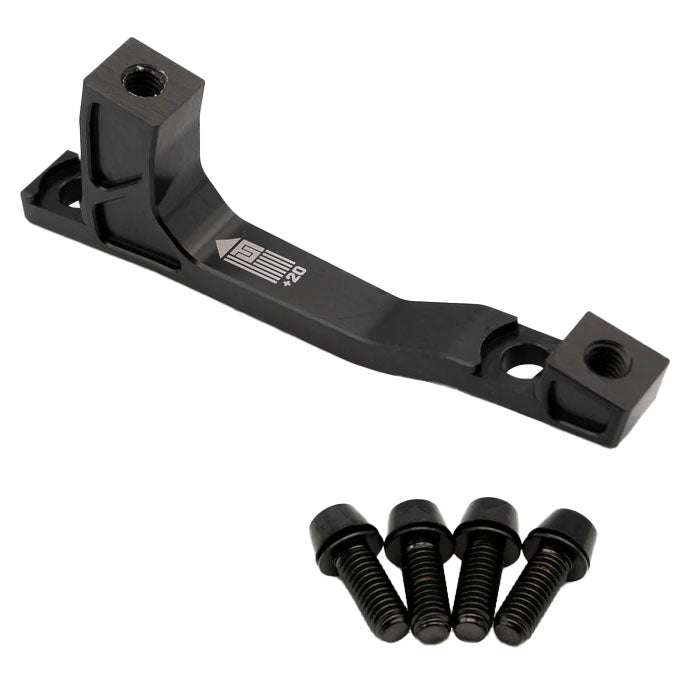 Freedom Coast Post Mount Brake Adapter 200mm+20 Black