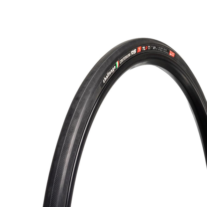 Challenge Criterium RS TLR Road Tire 700x27mm Folding Tubeless Ready SmartPrime Sealed Corespun Cotton PPS 350TPI Black