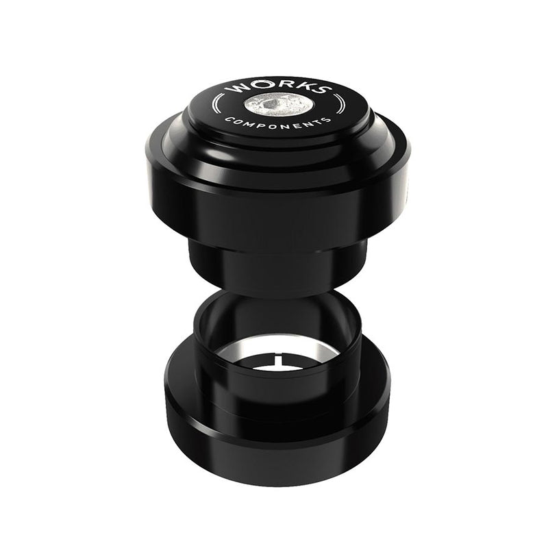 Works Components 1.0 EC34-EC34 Angleset-1 1/8'' Headset : EC34/28.6 | EC34/30 External Threadless Complete Black Set 3 107-116mm