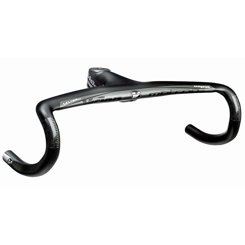 Vision Metron 5D Road handlebar with integrated 110mm stem Drop: 125mm Reach: 80mm W:400mm