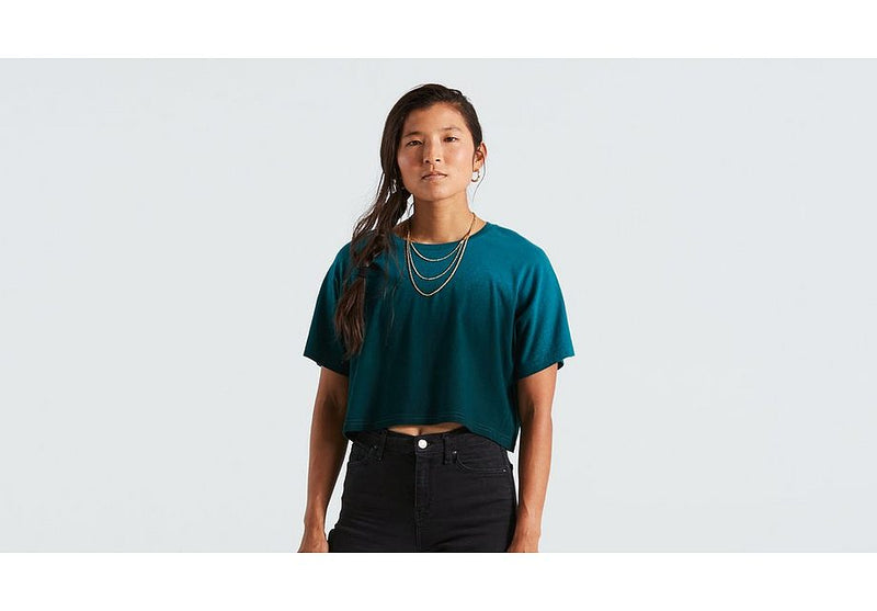 Specialized crop tee ss wmn tropical teal spray m