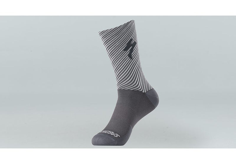 Specialized soft air tall sock slate/dove grey stripe s