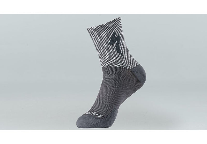 Specialized soft air mid sock slate/dove grey stripe l