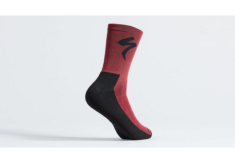 Specialized primaloft lightweight tall logo sock maroon l