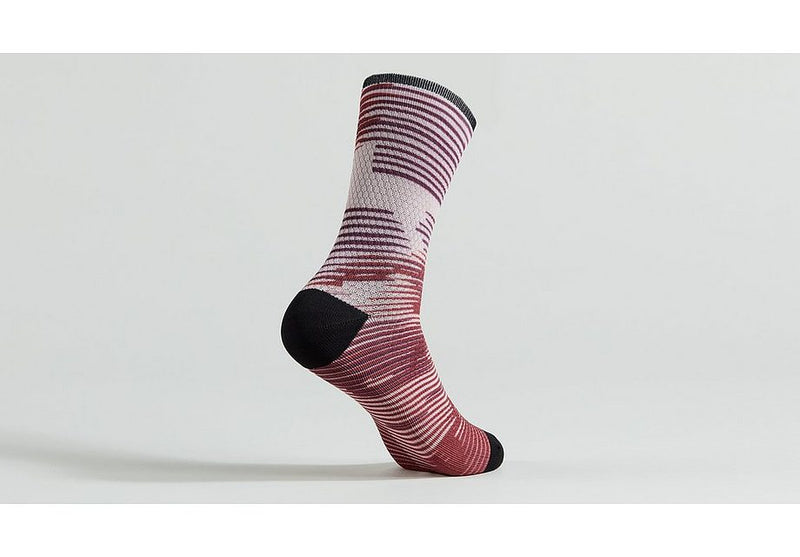 Specialized soft air mid sock maroon blur l