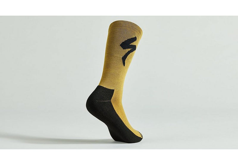Specialized primaloft lightweight tall logo sock harvest gold m