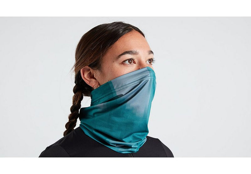Specialized distortion neck gaiter tropical teal one size