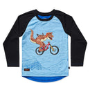Kids Ride Shotgun Windproof Kids MTB Jersey Dino YXXS
