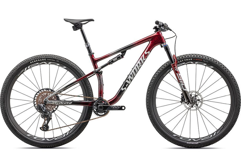 2023 Specialized epic S-Works bike gloss red tint / black tint / flake silver / granite s