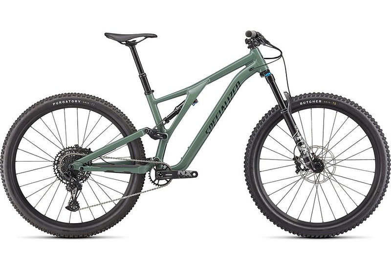 2022 Specialized Stumpjumper comp alloy bike gloss sage green / forest green s4