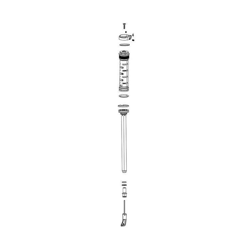 RockShox Fork Damper Assembly - Remote 10mm (2013+ Pushloc Oneloc Twistloc) Moco RL (.8mm) 130-150mm (Right Side Internals)- (Boost Only)Sektor Silver  A2 (2017+)/Recon RL A1-A2 (2018+) 11.4018.104.036