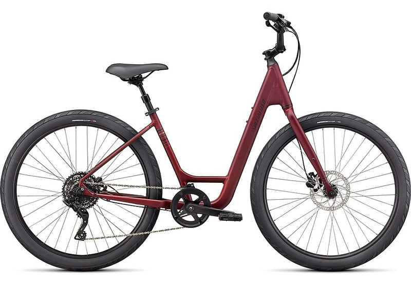 2023 Specialized roll 3.0 low entry bike satin maroon / charcoal / black reflective m