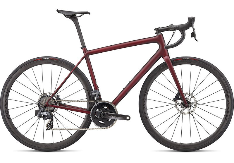 2022 Specialized aethos pro etap bike maroon / black tint edge fade 56