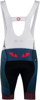 All-City Night Claw Mens Bib Short - BLK Dark Teal Spruce Green Mulberry Small