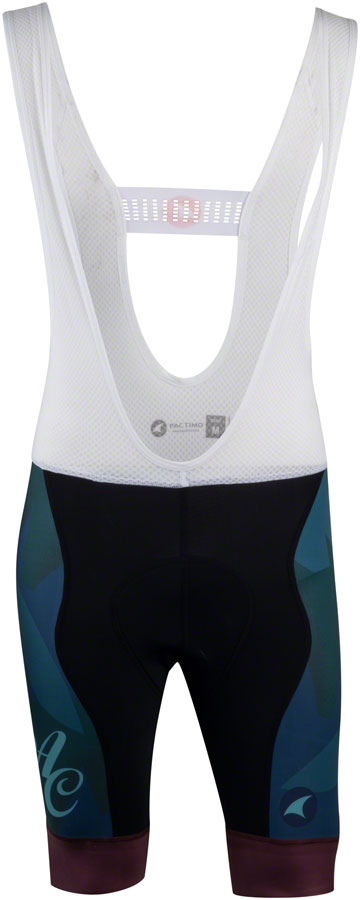 All-City Night Claw Men's Bib Short - BLK Dark Teal Spruce Green Mulberry X-Large