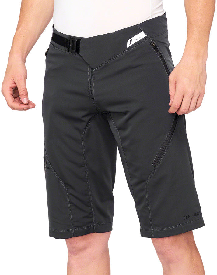 100% Airmatic Shorts - Charcoal Size 36
