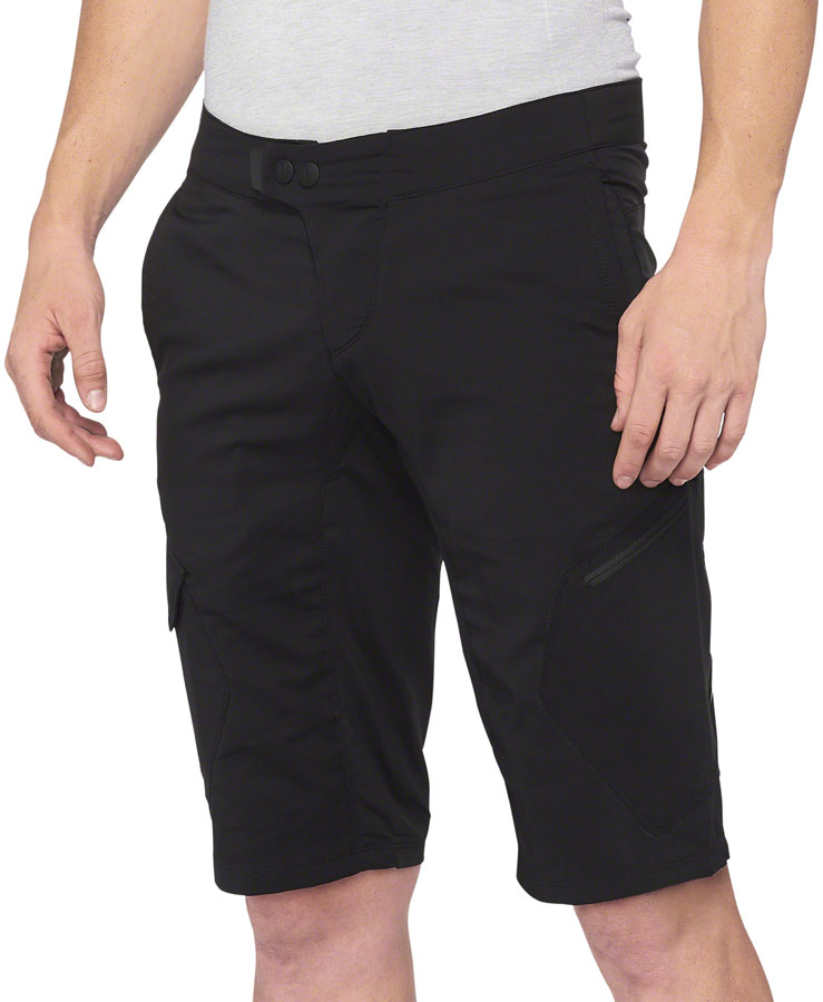 100% Ridecamp Shorts - Black Men's Size 36