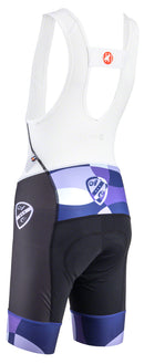 All-City Dot Game Women's Bib Short - BLK Dark Purple Purple Lavender Lite Blue X-Large