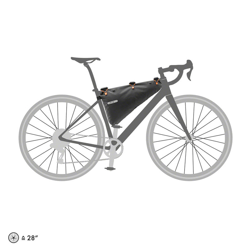 Ortlieb RC Frame Pack - Triangle Roll Closure 6L Black