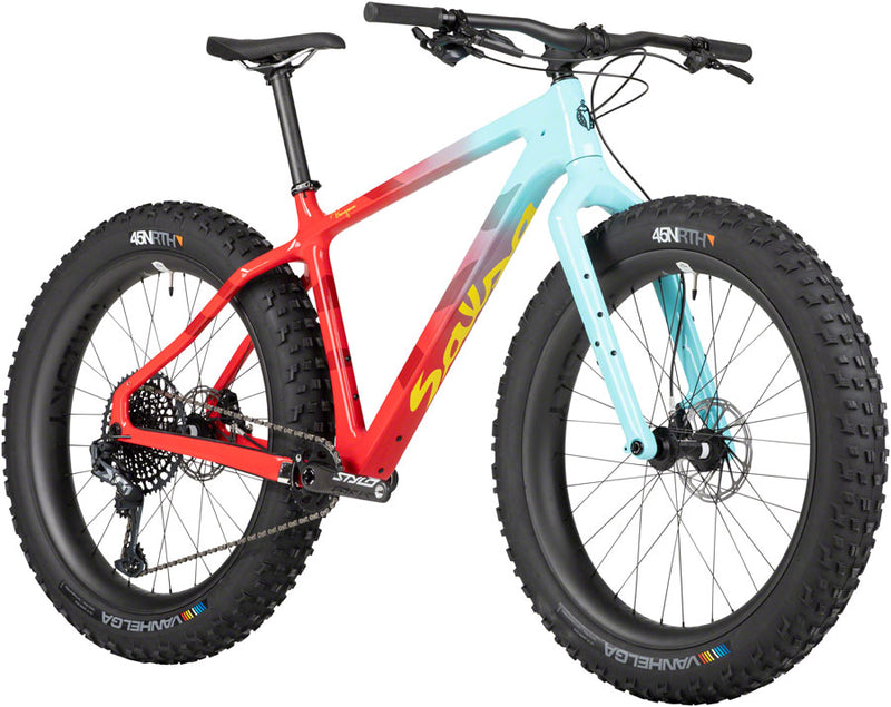 Salsa Beargrease Carbon X01 Fat Tire Bike - 27.5" Carbon Red/Teal Fade Medium