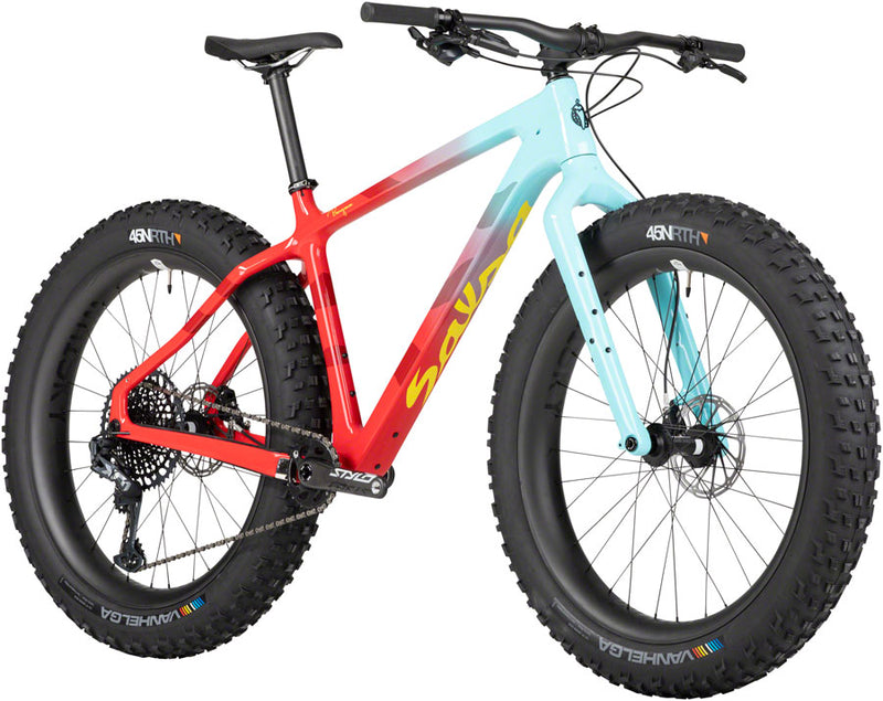 Salsa Beargrease Carbon X01 Fat Tire Bike - 27.5" Carbon Red/Teal Fade Large