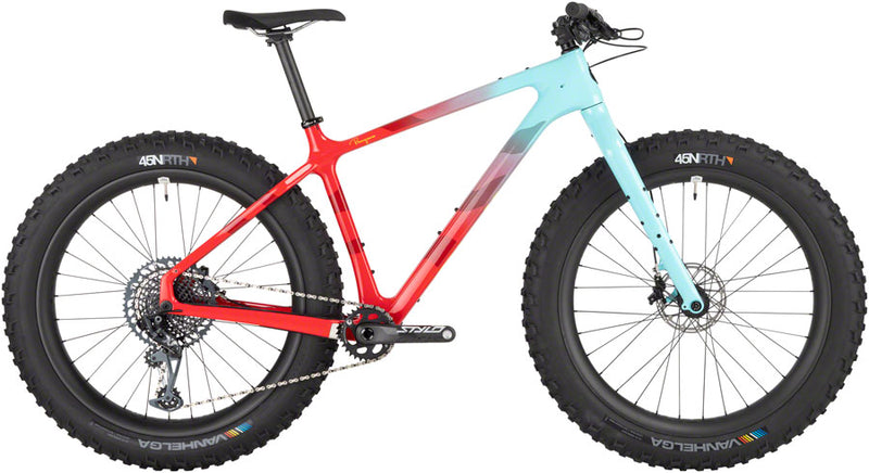 Salsa Beargrease Carbon X01 Fat Tire Bike - 27.5" Carbon Red/Teal Fade Medium