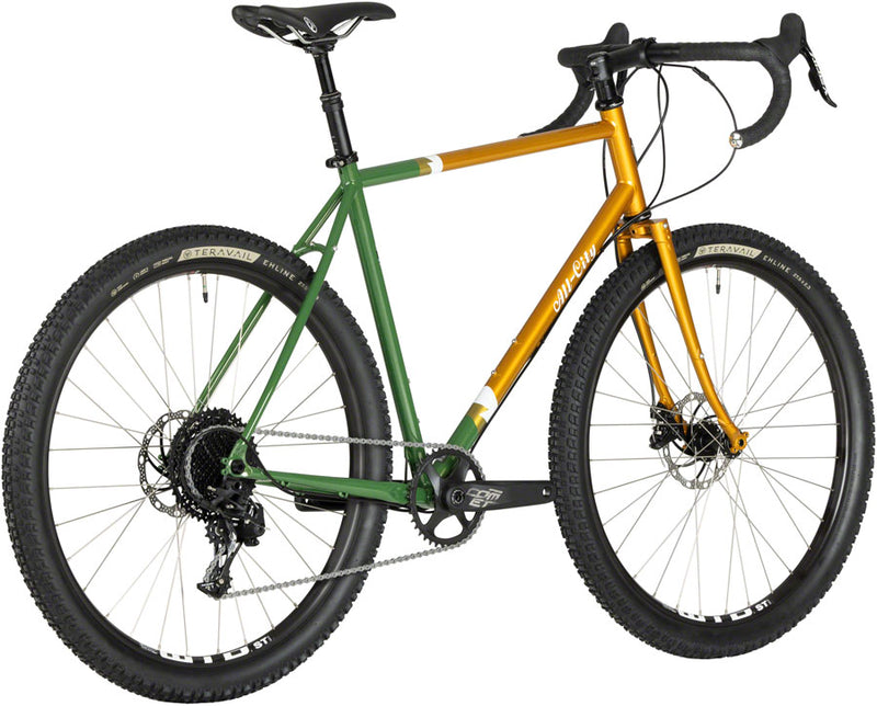 All-City Gorilla Monsoon Bike - 650b Steel APEX Tangerine Evergreen 49cm