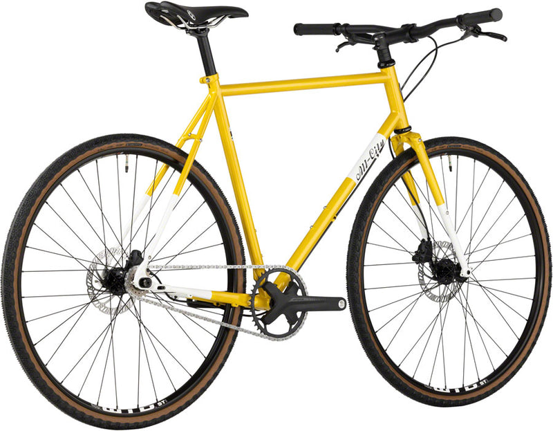 All-City Super Professional Flat Bar Single Speed Bike - 700c Steel Lemon Dab 61cm