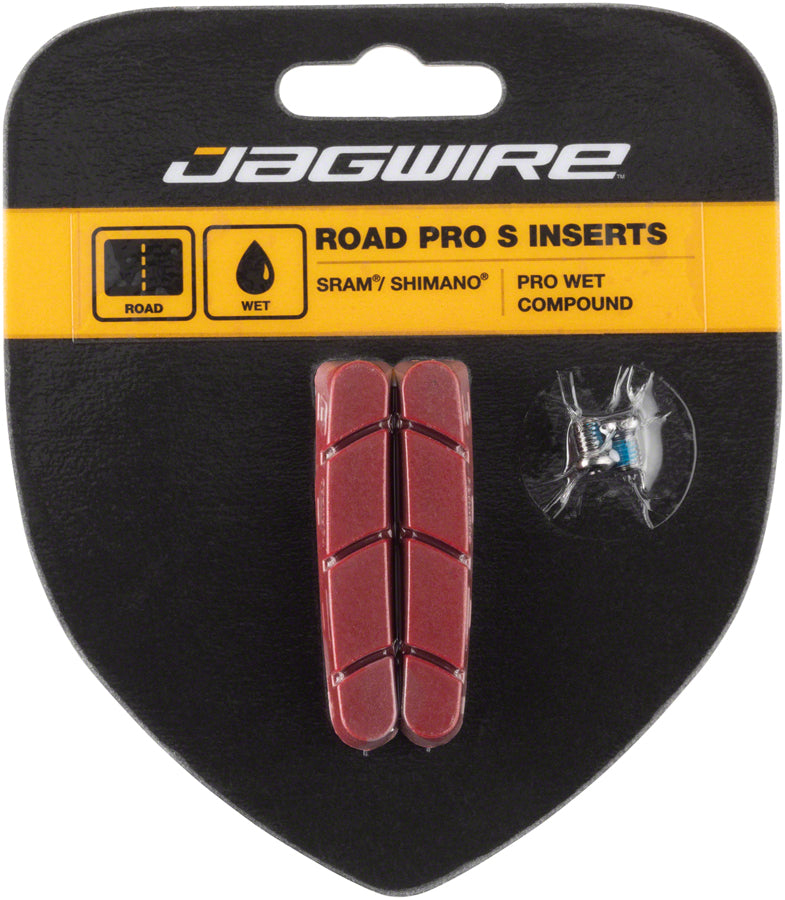 Jagwire Road Pro S Brake Pad Inserts for Wet Conditions SRAM/Shimano Red