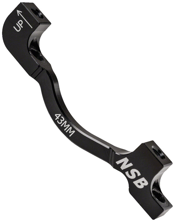 North Shore Billet Brake Adaptor -  +43mm 160mm Post Mount to 203mm Rotor BLK