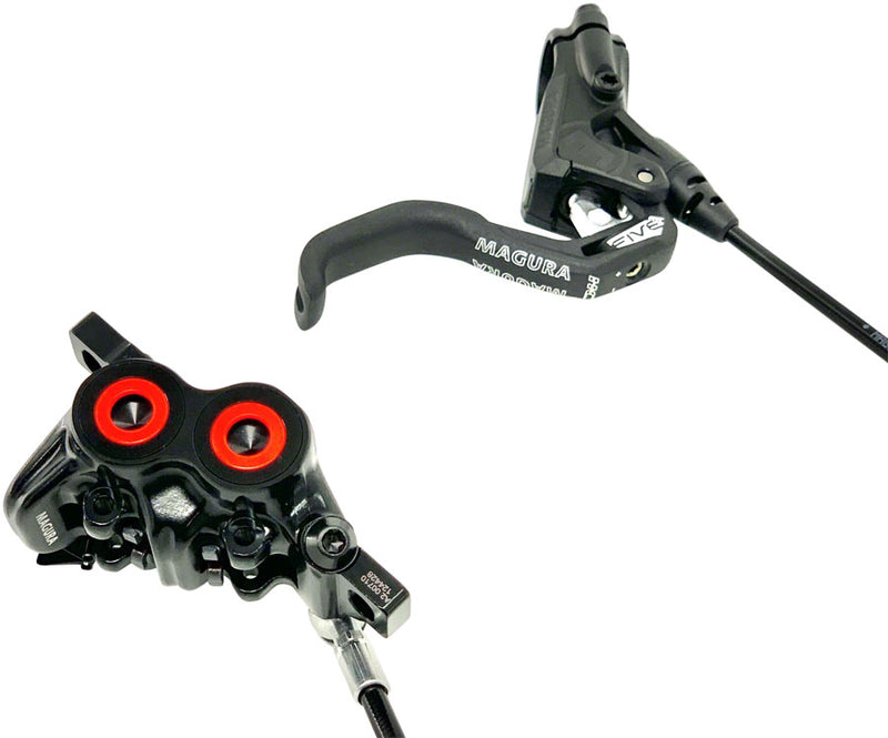 Magura MT5 HC Disc Brake Lever -  Front Rear Hydraulic Post Mount BLK/Neon Red