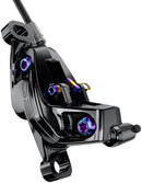 SRAM G2 Ultimate Disc Brake Lever - Front Post Mount Carbon Lever Titanium Hardware Gloss BLK Rainbow Hardware A2