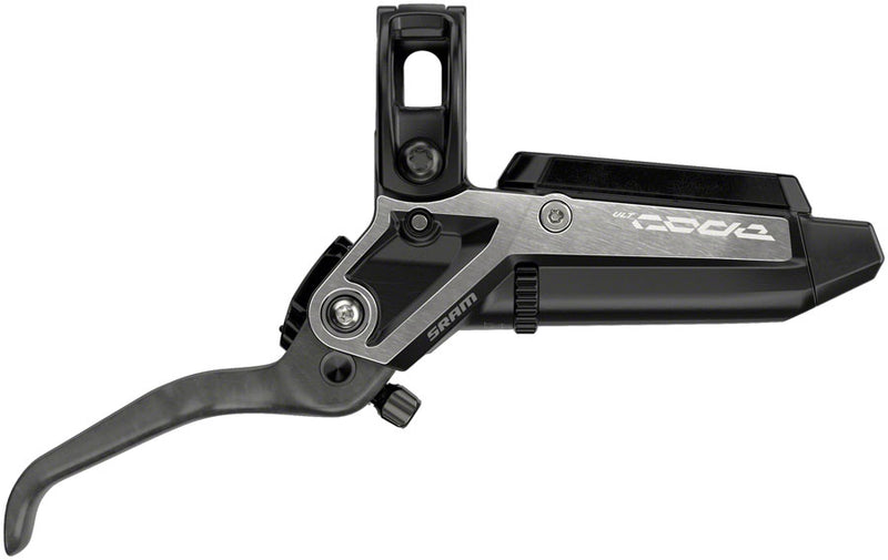 SRAM Code Ultimate Stealth Disc Brake Lever - Rear Post Mount 4-Piston Carbon Lever Titanium Hardware BLK/Silver C1