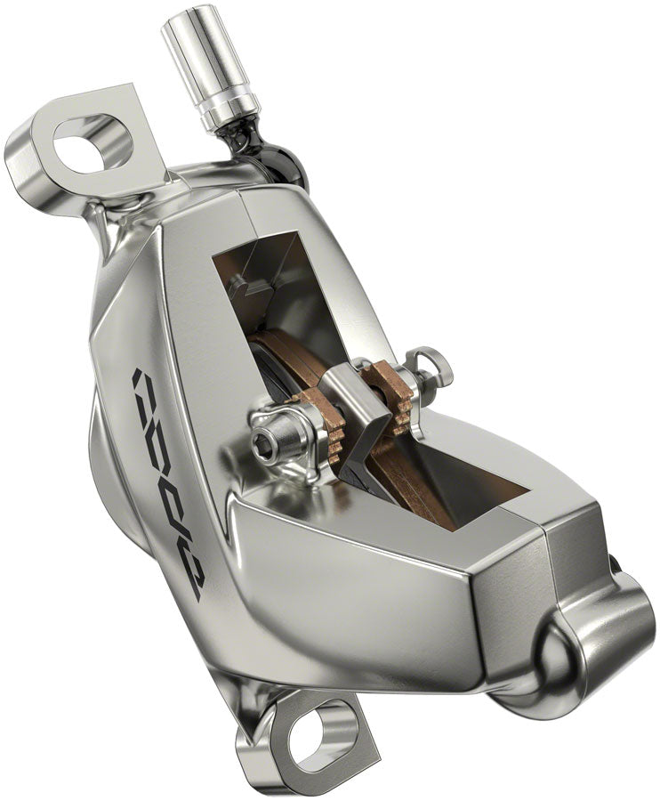 SRAM Code Ultimate Stealth Disc Brake Lever - Rear Post Mount 4-Piston Carbon Lever Titanium Hardware BLK/Silver C1
