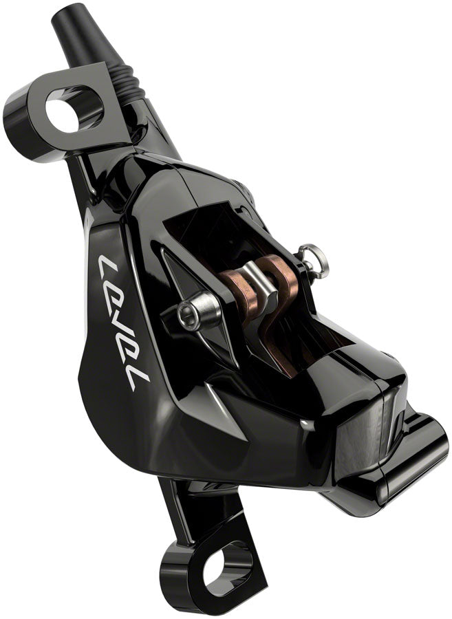 SRAM Level Ultimate Stealth Disc Brake Lever - Rear Post Mount 2-Piston Carbon Lever Titanium Hardware Gloss BLK C1